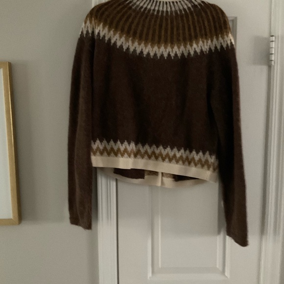 J. Crew Brown and White Fair Isle Cardigan - Picture 7 of 7